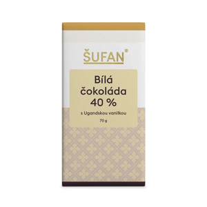 Šufan Bílá čokoláda 40% s Ugandskou vanilkou  70 g