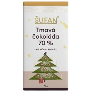 Šufan BIO Vánoční čokoláda 70% s kořením  70g