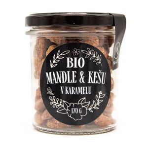 NATU Mandle a kešu ořechy v karamelu bio 170 g