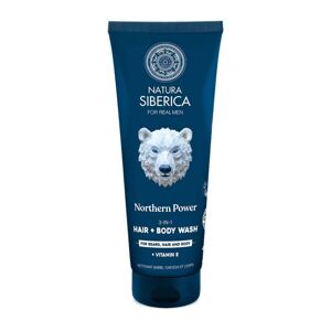 Natura Siberica Men Mycí gel na vlasy a tělo 3v1 - Severní síla Pro vlasy, tělo a vousy 200 ml
