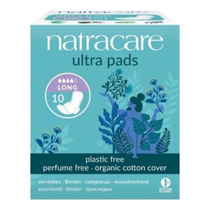 NatraCare Menstruační vložky Ultra LONG s křidélky 10 ks